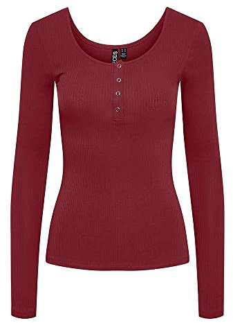 PIECES Women's PCKITTE LS TOP NOOS BC T-Shirt, Apple Butter, XL