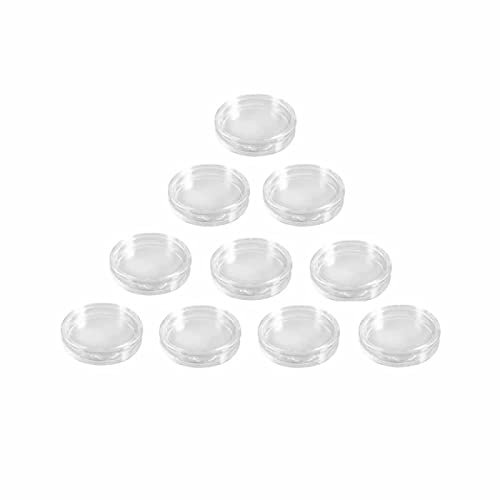 YSJJZRL Capsules de pièces de Monnaie, 10 Pcs en Plastique Rond Transparent pour pièces de Monnaie pour Fournitures de Collection de pièces de Monnaie Protecteurs de pièces-(19mm)