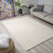 Muratap Teppich Wohnzimmer Modern - Loca Shaggy - Hochflor Teppich Weich und Warm Schmutzabweisend und Pflegeleicht Wohnzimmerteppich - Große: 80x150 cm - Farbe: Creme