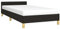 vidaXL Bettgestell mit Kopfteil, Bettrahmen mit Lattenrost, Bett Polsterbett mit Stützbeinen, Schlafzimmerbett Einzelbett, Schwarz 90x200cm Stoff