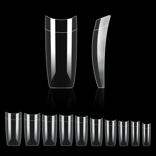 Capsules Ongles, 500pcs Acrylique Faux Ongles Transparent Pose Americaine Ongle Avec Valise De Rangement Pour Les Studios De Manucure Et Diy Nail Art à La Maison 10 Tailles