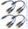 Câble Répartiteur RCA Jack 3,5mm à RCA Câble AV R-C-A 1 Mâle à 2 Femelles Cinch Y Adaptateur Connecteurs pour Caisson de Haut-Parleur, Récepteur, Home Cinéma (Câble Audio 3,5mm R-C-A, Paquet de 4)