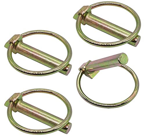 SKIR'CO (4 pezzi) Spine a scatto in acciaio zincato 8 mm, spine a scatto con bloccaggio, DIN 11023, perno in metallo con anello