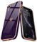 Teageo Compatibile per iPhone XR, Custodia per Cellulare Ragazze con Motivo a Cuore Carino Protezione per Fotocamera Elettrolitico Morbido Protettiva Cover per iPhone XR, Viola Scuro