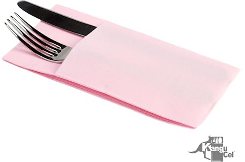 Lot de 960 serviettes kangourou en papier 2 couches 40 x 40 - Serviettes jetables en papier recyclé - 100 % cellulose (Rose)