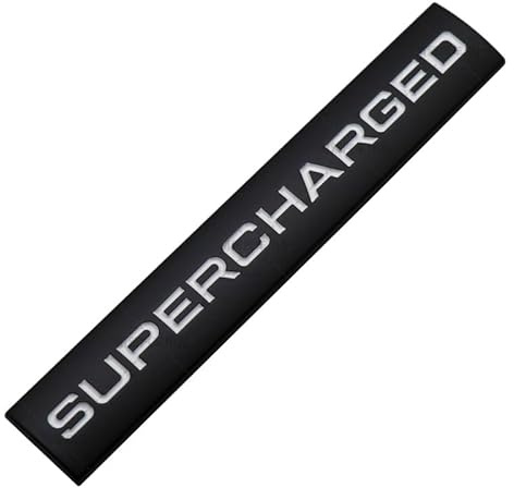 Supercharged Autoliographie Exklusives Tuning Auto Emblem Badge Car Aufkleber (Schwarz Weiss-Supercharged)