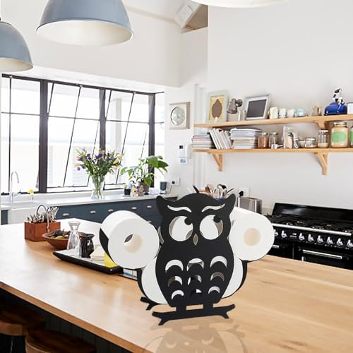 Klopapier Aufbewahrung, KlopapierstäNder Toilettenpapier Aufbewahrung Wc Papier Aufbewahrung Wc Rollenhalter Toilettenpapierhalter Schwarz Ohne Bohren FüR Badezimmer KüChe Katzen Muster