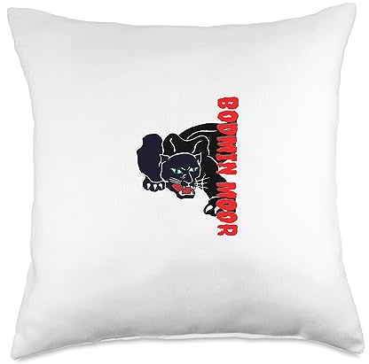 Bodmin Moor Designs of the Beast Beast Bodmin Moor UK Legend Big Black Cat Cougar Panther Throw Pillow, 18x18, Multicolor