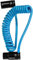 KONDOR BLUE | 12-24 Coiled Braided Low Profile Right Angle XLR Cable | for Cameras, Microphones, Studio Audio | Blue