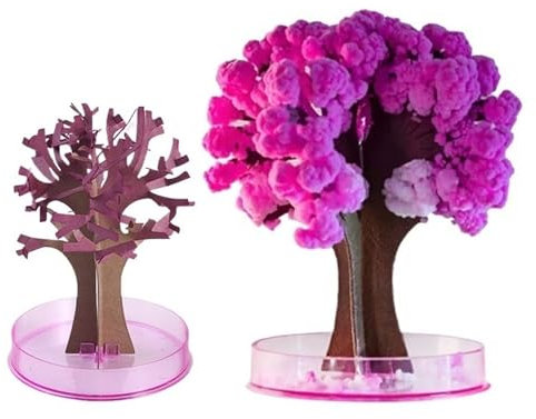 THUCHENYUC Magischer Sakura-Baum, Magischer Wachsender Baum Papier-Sakura-Kristall-Bäume Magischer Sakura-Weihnachtsbaum Magischer Wachsender Kristall-Weihnachtsbaum (Color : B)