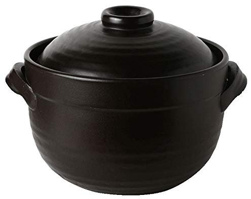 SUNMME Retro Old Person Fast Cooked Kleiner Tontopf Reiskocher Aufläufe Steinzeugpfanne mit Zwei Deckeln Kochtopf Mini-Suppenmilchtopf