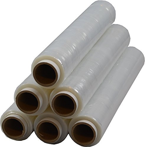 Freiziel® 6 x Stretchfolie 50cm 1,5 kg 23my (transparent) Wickelfolie, Packfolie, Folie für Möbel und Umzug