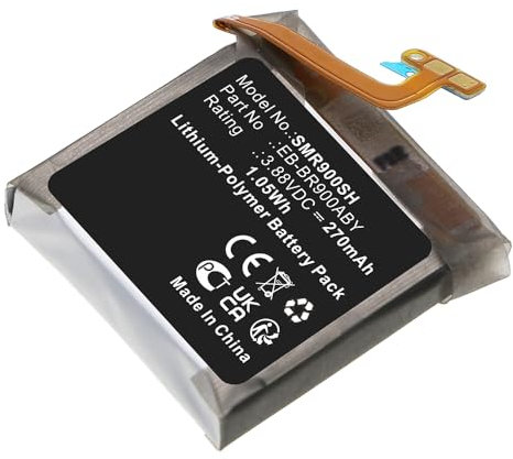 CELLONIC, Batterie pour Montre Intelligente et Bracelet de Fitness Compatible avec Samsung Galaxy Watch 5-40mm (270mAh, 3.88V) Batterie de Remplacement EB-BR900ABY