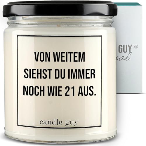 candle guy Duftkerze im Glas [Brennzeit 70h] - Duft-Kerze handgemacht mit Spruch | Freches Geschenk für Frauen, Freundin, Geburtstag | 100% Sojawachs, schöne natürliche Düfte mit ätherischem Öl