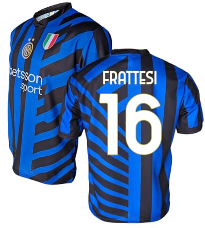 Inter - Maillot Home Inter 2024/2025 Personnalisable avec nom et numéro, réplique Officielle, Bleu, Noir, 100% Polyester, Adulte et Enfant. Idéal pour Tous Les Fans Nerazzurri