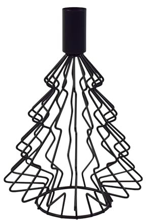 Tannenbaum mit Stabkerzenhalter | Kerzenhalter Baum Tischdeko | 19x13 cm