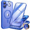 Miracase Magnetic Case for iPhone 16 Plus Case 6.7, [Upgraded Camera Control Cover],[Bubble Free] Built-in Tempered Glass Screen Protector, Full Body Bumper Case Compatible with Magsafe (Ultramarine)