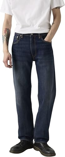 Levi's Hombre Jeans 555 Relaxed Straight de algodón, Mid Rise, Azul (Up The Score), W34/L32