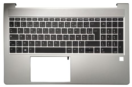 Clavier d'ordinateur Portable Compatible avec HP ProBook 450 G9 455 G9 Disposition française Housse Coussin de Repose Paume Couvercle Coque Rétro - éclairé