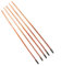 Baguettes de soudure Électrode de soudage à baguettes de brasage - 5 pièces Barre de tige de carbone à arc rond 4-10 mm Pistolet de gougeage à gaz CC Électrode Tiges de graphite Fournitures de soudure