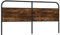 vidaXL Kopfteil Räuchereiche 180 cm Stahl und Holzwerkstoff, Bettkopfteil, Kopfteil für Doppelbett, Bett Kopfteil, Bettkopfteile, Doppelkopfteil