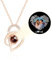 Personalisierte Bild-Halskette, Projektions-Halskette mit Foto innen - Halskette mit individuellem Foto.Anhanger - 18-Karat-Echtvergoldung-Weihnachtsgeschenke für Familie und Freunde (style7-RoseGold)