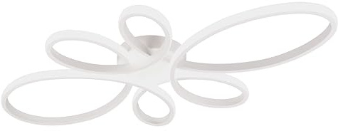 Trio Leuchten LED Deckenleuchte Fly 645619131, Metall Weiß matt, inkl. 32 Watt LED, Switch Dimmer