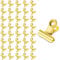 40Pcs Gold Binder Clips, 0.87 Inch(22mm) Metal Hinge Clips for Food Packages, Mini Picture Clips, Small Paper Clamps, Binder Clips, Photo File Paper Document Clip for Home and Office Supplies