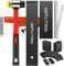GETLITOOL Laminat Verlegeset, 64x Vinyl Verlegeset mit 60x Abstandkeile, 1x Zugeisen, 1x Schlagklotz,1x Hammer, 1x Zollstock bequem und effizient Laminatboden-Nivellierset