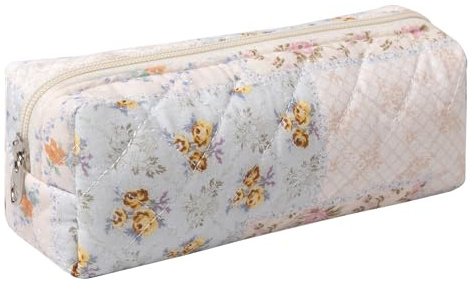 Pencil Case Office College School Storage Bag Pouch Holder Box Organizer Makeup Pouch Cosmetic Bag Aesthetic Cute Pen Case for Girls Boys Kids (Bee color mixing)