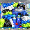 Video Game Balloon Arch, 105 Pcs Blue Purple Green Black Latex Balloon Arch Garland with Blue Star Game Controller Foil Balloon for Boys Men Birthday Gamer Night Victory Theme Party Decoration