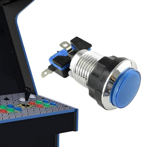 Pulsador LED de arcade, Pulsadores LED de arcade,Botón pequeño para la máquina de arcade - Suministros de juego resistentes al otoño para adultos, niños y niñas