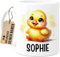 Tassenliebling® Enten Tasse personalisiert - Kindertasse mit Namen - Tiere Geschenke - Tasse mit Namen Kind - Personalisierte Geschenke Kinder - Kinderbecher aus Keramik 330ml
