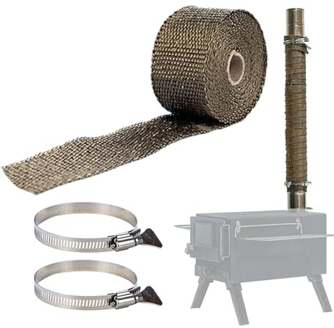 Pipe Wrap Tape - Brandschutz Für Rohre,Abnehmbares Schutzband Für Elektrokabel, Heizung, Kamin, Abgasrohr & Ofen