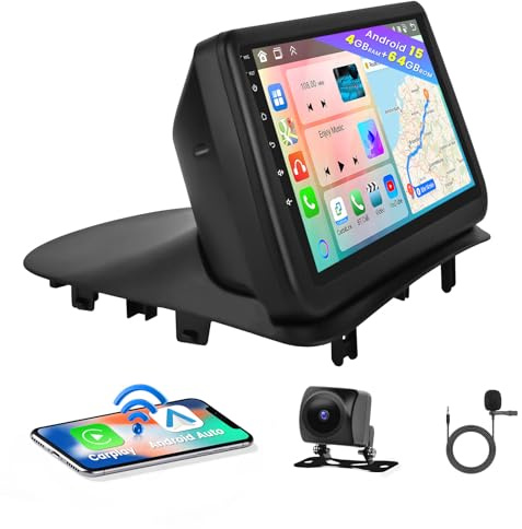 Hikity 8 core 4+64G Android 15 Autoradio für Renault Clio 3th 2005-2014 Radio Wireless CarPlay Android Auto Bluetooth Freisprecheinrichtung 9 Bildschrim GPS WiFi DSP FM RDS