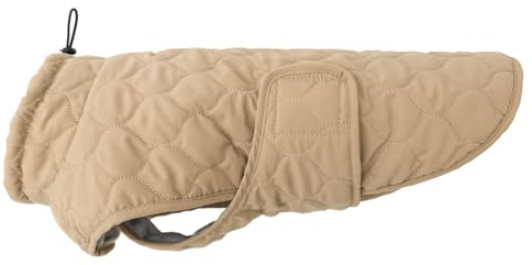 Wanderpfote Hundemantel – Steppjacke Hundejacke Stilvoll und Elegant – Hundemantel Wasserdicht – optimal für kleine und mittelgroße Hunde (Beige, XXL)