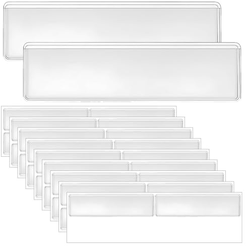 UMCHU 36 Pezzi Porta Etichetta Autoadesivo, per scaffali, supermercati | PVC, autoadesivo, 11×3 cm, trasparente, resistente, riutilizzabile, per esporre informazioni sui prezzi e altro