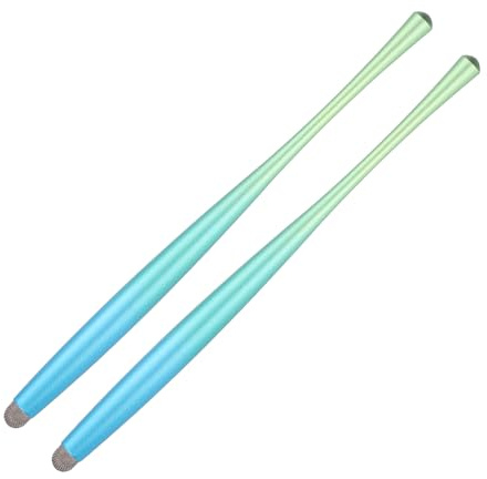 PATIKIL 2 Penne Stilo A Vita Slim Per Schermi Touch, Penne Digitali Capacitive Universali Ad Alta Sensibilità Per Telefoni Tablet Laptop Schermi Touch, Blu/Verde