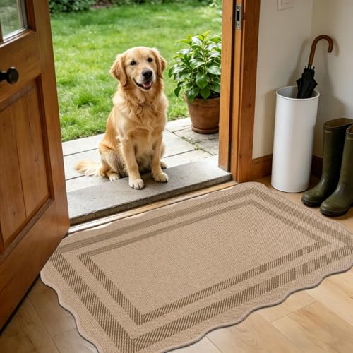 Homcomodar Door Mats Indoor 60 x 90 cm Front Door Mat Inside Washable Doormat for Entrance Dirt Trapper Door MatNon SlipLow Profile Doormats for Entrance Patio Kitchen Bedroom
