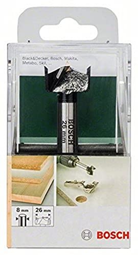 Bosch 2609255281 Tungsten Carbide Tipped Hinge-Boring Bit with Diameter 26mm