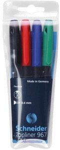 Schneider Fineliner Topliner 967 4-er Etui sortiert