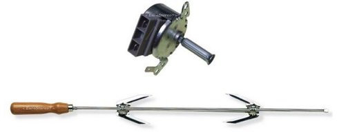 MOTORE ELETTRICO DA 5 W + SPIEDO DA 60 CM PER GIRARROSTO PER CAMINO BARBECUE