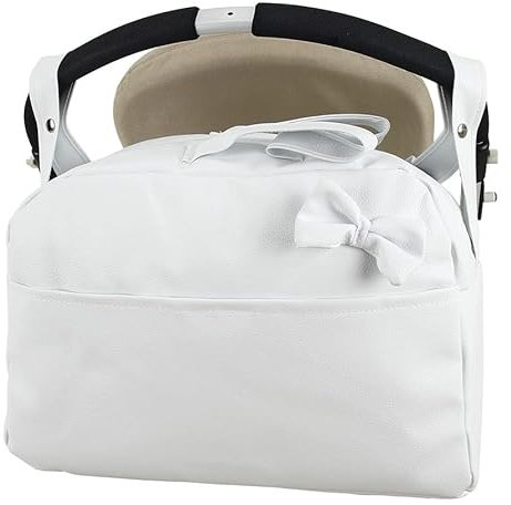 Danielstore Bolso carrito bebe lactancia acolchado color blanco roto