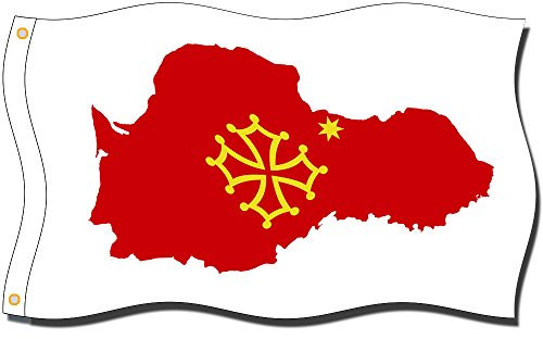 Home King - Bandiera dell'Occitania, 100% poliestere, testa in tela con occhielli in metallo