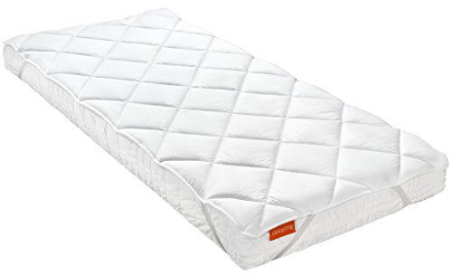 sleepling 194611 Matratzenschoner Matratzenauflage | 100% weiche Mikrofaser | 4 Eckgummis | bis 30 cm Matratzenhöhe | Made in EU | Waschbar 60 Grad | Ökotex 100 | 60 x 120 cm, weiß