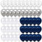 SKYIOL Navy Blue and Silver Balloons Dark Blue Silver Pearl White Helium Balloons Pack 50 Pcs 12 inch Confetti Metallic Latex Balloon for Boys Birthday Wedding Baby Shower Graduation Party Decoration