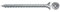 fischer - Vis PowerFast FPF II CZF 3,5x25 à Tête fraisée, empreinte PZ, zingué blanc, filetage total - Boîte de 300