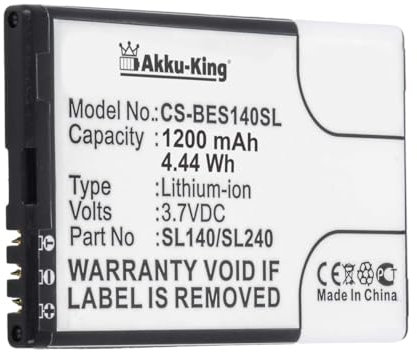 Akku-King Akku kompatibel mit Bea-Fon SL140/SL240 - Li-Ion 1200mAh - für SL140, SL240, Evolveo EP-600, MyPhone 6200