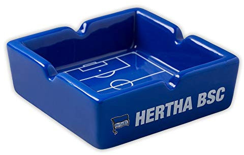 Hertha BSC Berlin Aschenbecher - blau - Ascher, Ashtray Keramik - Plus Lesezeichen I Love Berlin