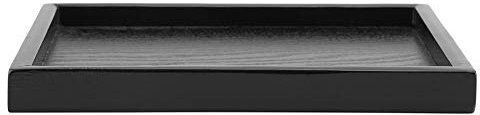 Bandejas de Madera, Bandeja Negra para Servir, Plato de Té/bebidas, Bandeja Rectangular de Madera para Mesa de Café, Bandeja Pequeña para Servir la Cena Utilizada en el Dormitorio, la Sala(22 * 15)
